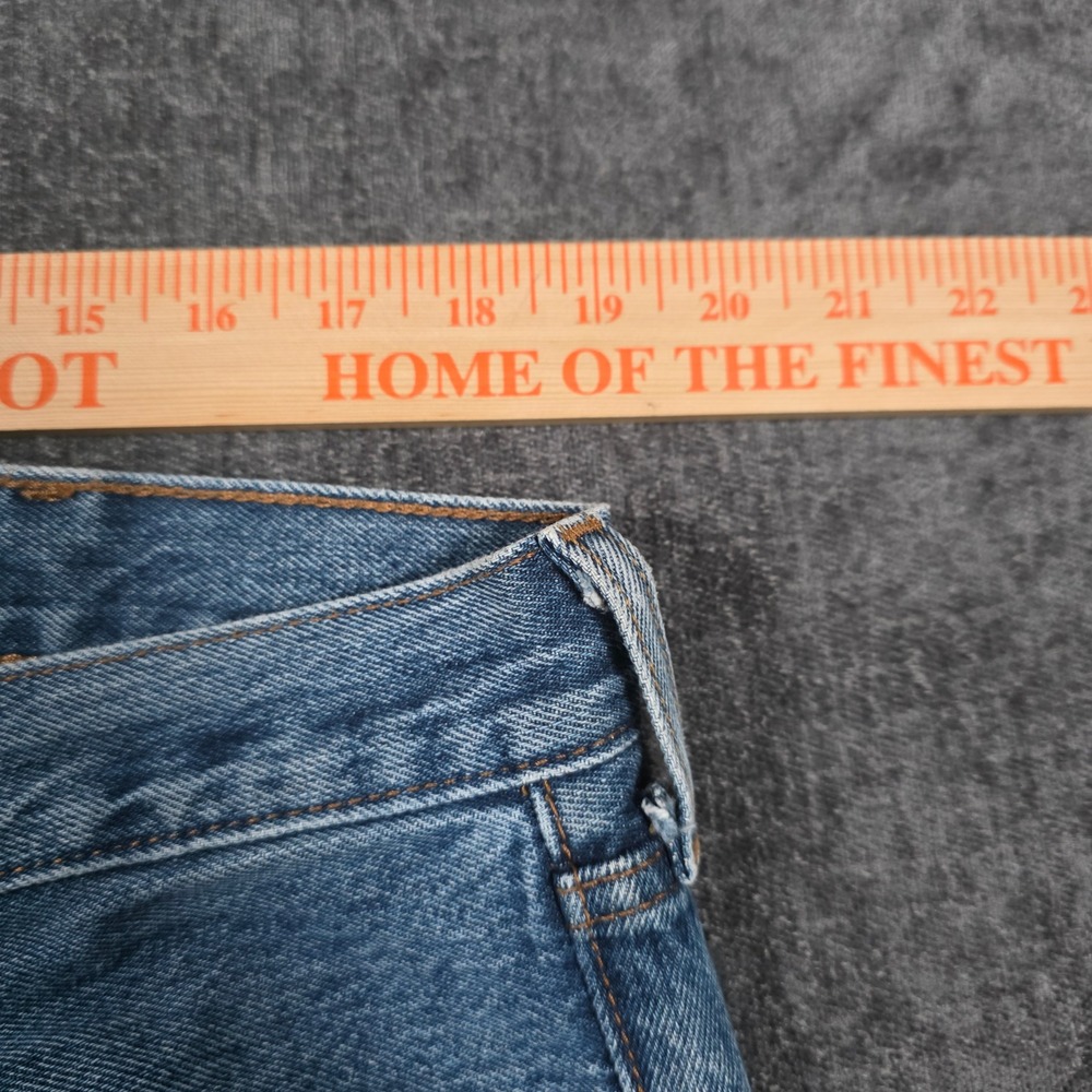 Levi's 501 Original Fit Mens Blue Straight Leg Button Fly Denim Jeans 38x34 - Picture 4 of 10